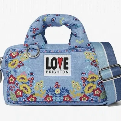 Brighton Bandana Love Crossbody Bag In Blue