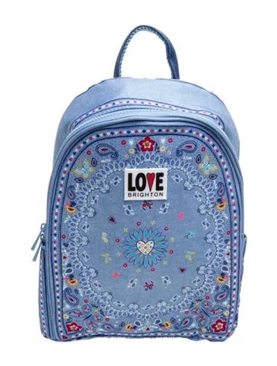 Pre-owned Brighton Canvas Backpack In Blue