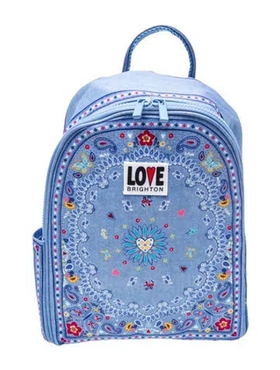 Pre-owned Brighton Canvas Backpack W/ Tags In Blue