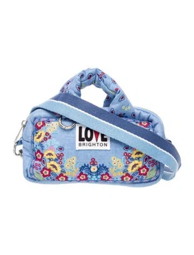 Pre-owned Brighton Canvas Crossbody Bag W/ Tags In Blue