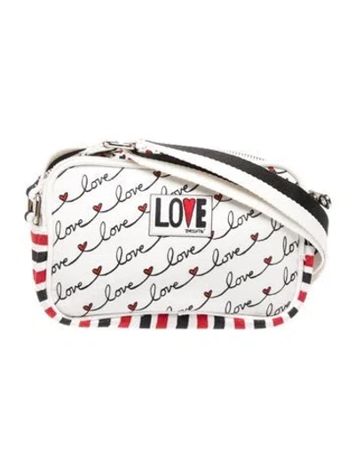 Pre-owned Brighton Canvas Crossbody Bag W/ Tags In White