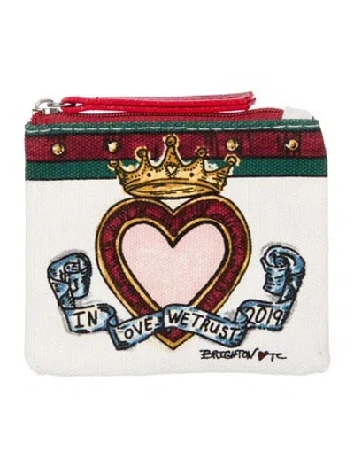 Pre-owned Brighton Canvas Printed Bifold Wallet