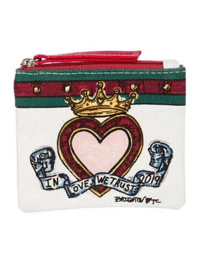 Pre-owned Brighton Canvas Printed Bifold Wallet