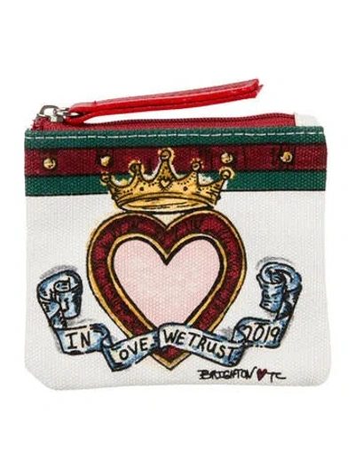 Pre-owned Brighton Canvas Printed Bifold Wallet In Neutral