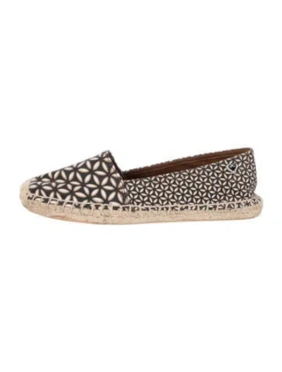 Pre-owned Brighton Canvas Printed Espadrilles In Black