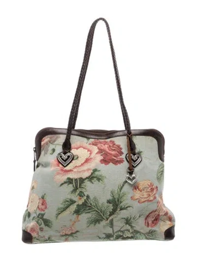 Pre-owned Brighton Canvas Shoulder Bag In Brown