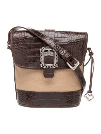 Pre-owned Brighton Canvas Shoulder Bag In Neutral
