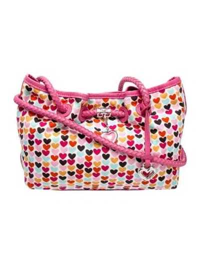 Pre-owned Brighton Canvas Shoulder Bag In Pink