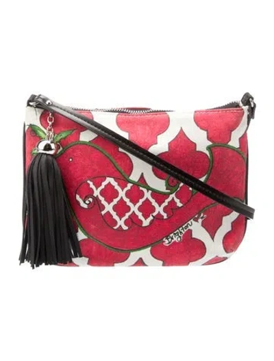 Pre-owned Brighton Canvas Shoulder Bag In White