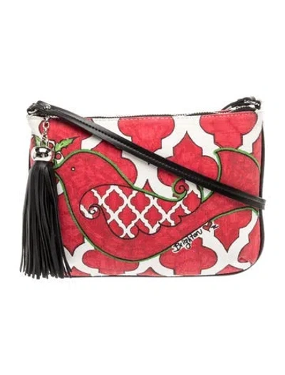 Pre-owned Brighton Canvas Shoulder Bag In White