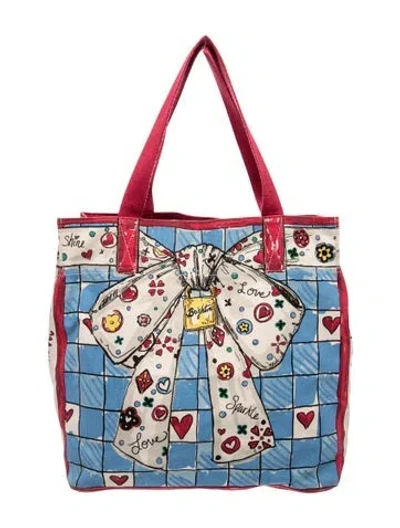 Pre-owned Brighton Canvas Tote In Blue