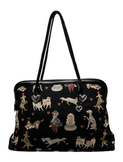 Pre-owned Brighton Canvas Tote In Blue