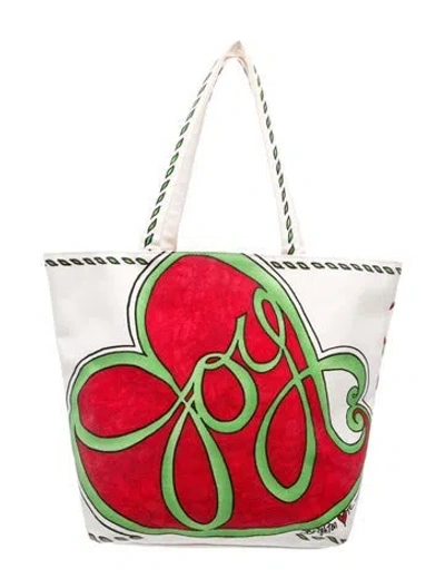 Pre-owned Brighton Canvas Tote In Multi