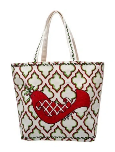 Pre-owned Brighton Canvas Tote In Multi