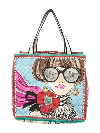 Pre-owned Brighton Canvas Tote In Multi