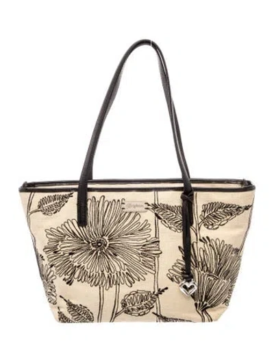 Pre-owned Brighton Canvas Tote In Neutral