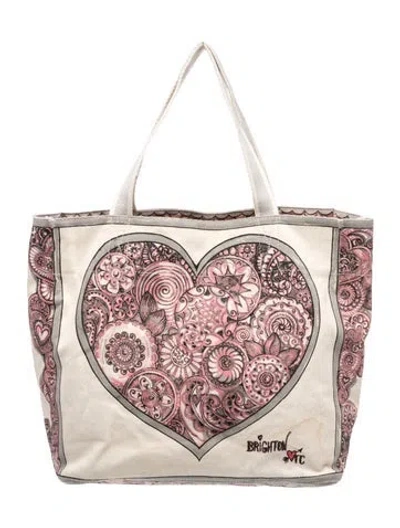 Pre-owned Brighton Canvas Tote In Neutrals