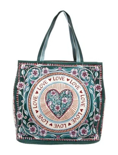 Pre-owned Brighton Canvas Tote W/ Tags In Blue