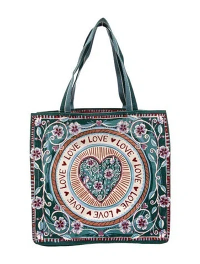 Pre-owned Brighton Canvas Tote W/ Tags In Blue