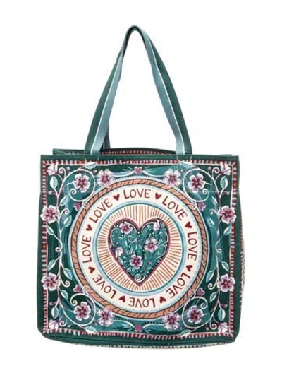 Pre-owned Brighton Canvas Tote W/ Tags In Blue