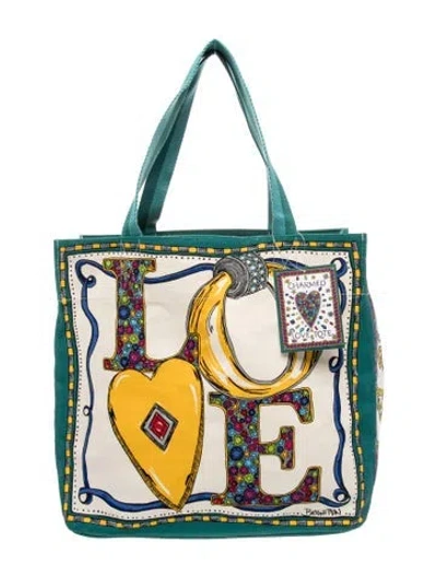 Pre-owned Brighton Canvas Tote W/ Tags In Blue