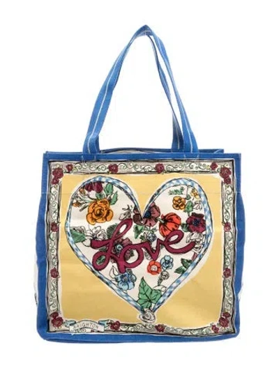 Pre-owned Brighton Canvas Tote W/ Tags In Neutrals
