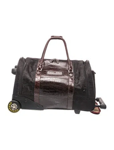 Pre-owned Brighton Canvas Weekender Bag In Black