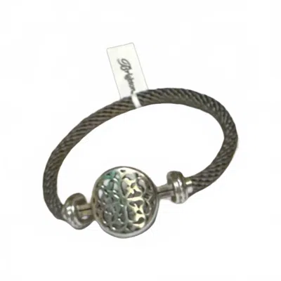 Brighton Color Cord Clique Bracelet In Grey In Gray