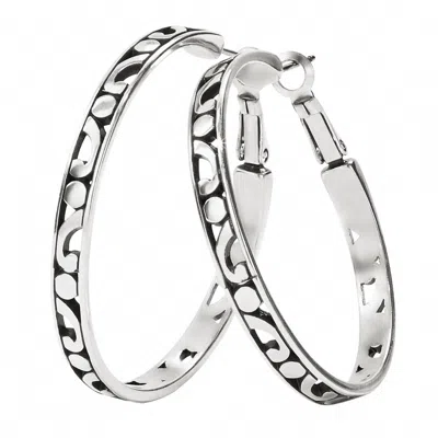 Brighton Contempo Large Hoop Earrings In Silver