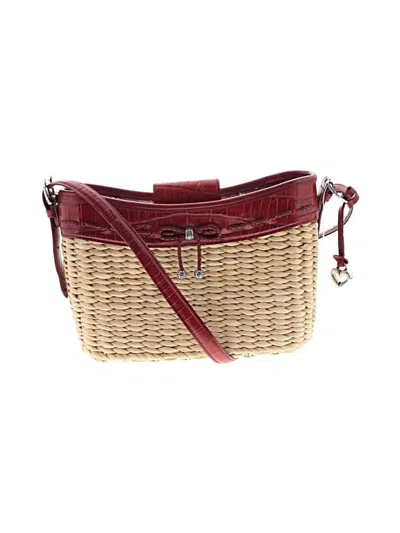 Pre-owned Brighton Crossbody Bag In Burgundy