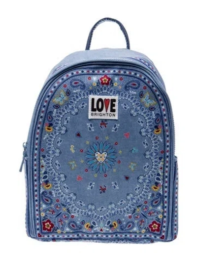 Pre-owned Brighton Denim Backpack In Blue