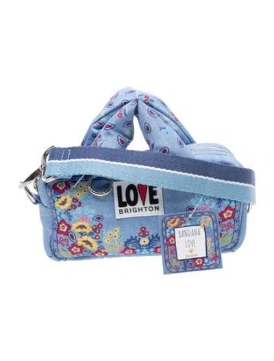 Pre-owned Brighton Denim Shoulder Bag W/ Tags In Blue