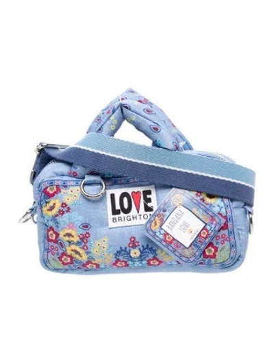 Pre-owned Brighton Denim Shoulder Bag W/ Tags In Blue