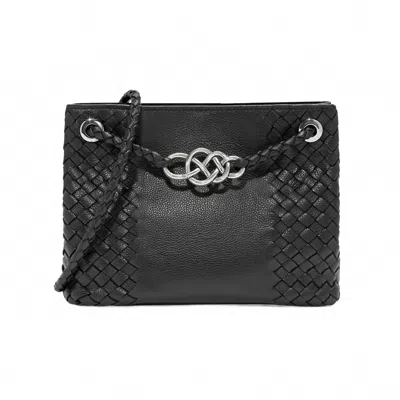 Brighton Devon Convertible Crossbody Bag In Black In Blue