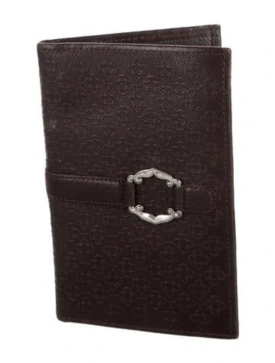 Pre-owned Brighton Embossed Leather Patterned Bifold Wallet In Brown
