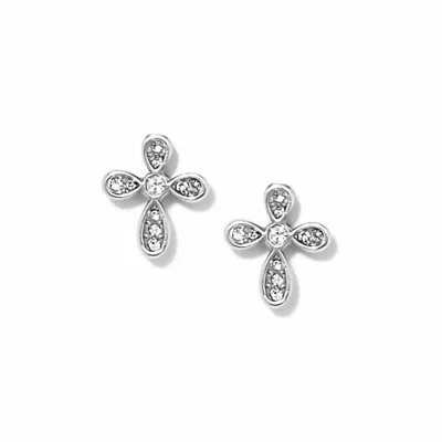 Brighton Enchanting Cross Post Earrings In Silver