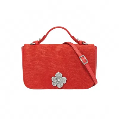 Brighton Everbloom Petal Baguette Handbag In Flirt Red In Multi