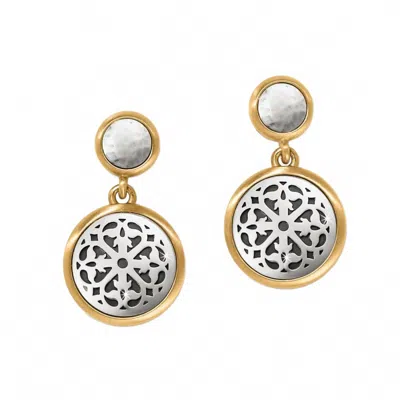 Brighton Ferrara Luce Post Drop Earrings In Silver-gold In Multi