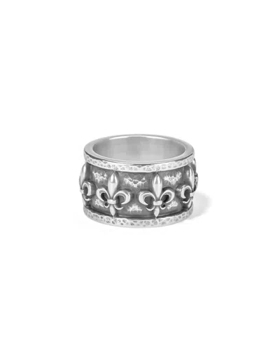 Brighton Fleur Di Lis Ring In Silver In Metallic
