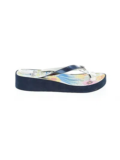 Pre-owned Brighton Flip Flops In Blue