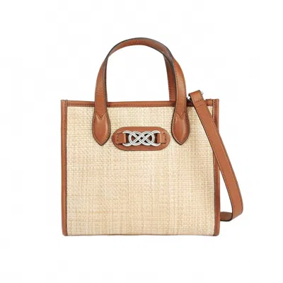 Brighton Harlow Straw Small Tote In Natural/brown In Multi