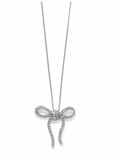 Brighton Illumina Bow Necklace In Silver