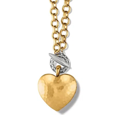 Brighton Inner Circle Heart Toggle Close Pendant Necklace In Gold