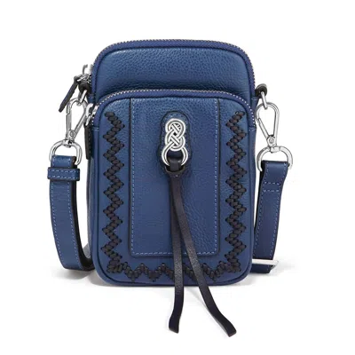 Brighton Interlok Mini Utility Crossbody Bag In French Blue In Multi