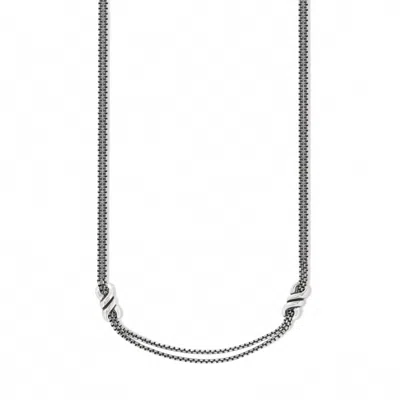 Brighton Interlok Twist Necklace In Silver In Metallic