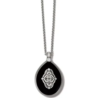 Brighton Intrigue Soiree Reversible Necklace In Gold-black
