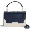 Brighton Jaden City Block Crossbody Bag In Navy Blue / White In Multi