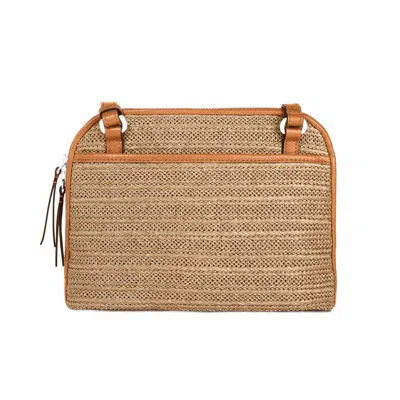 Brighton Jojo Straw Organizer In Natural/luggage In Multi