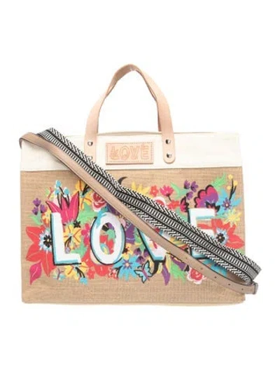 Pre-owned Brighton Jute Crossbody Bag In Neutrals