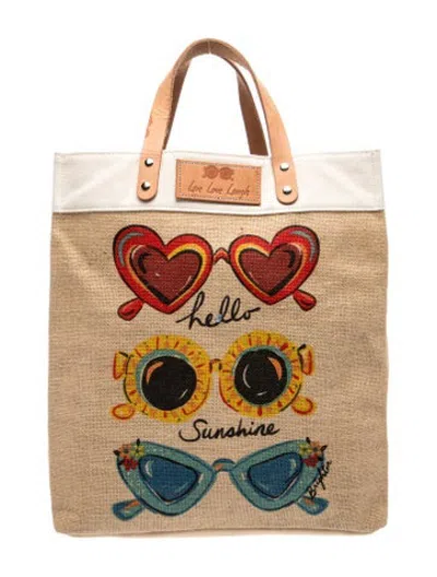 Pre-owned Brighton Jute Tote In Neutrals